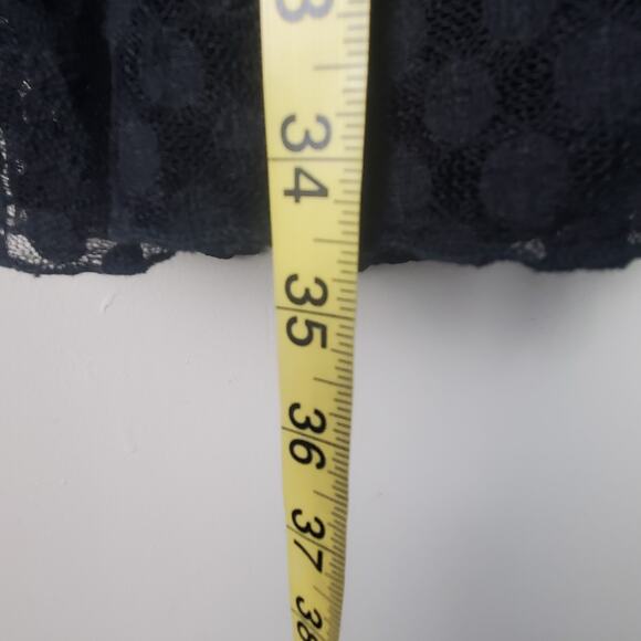 SOPRANO Black on Black Polka Dot Mesh Swing Dress | Small - Picture 10 of 10